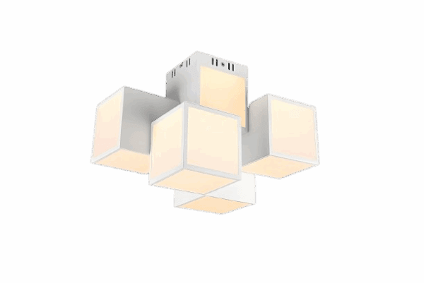 PLafonnier cubic blanc